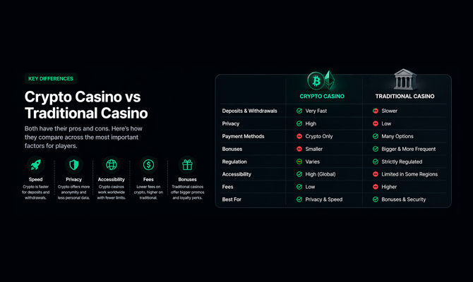 Table crypto casino vs traditional casino