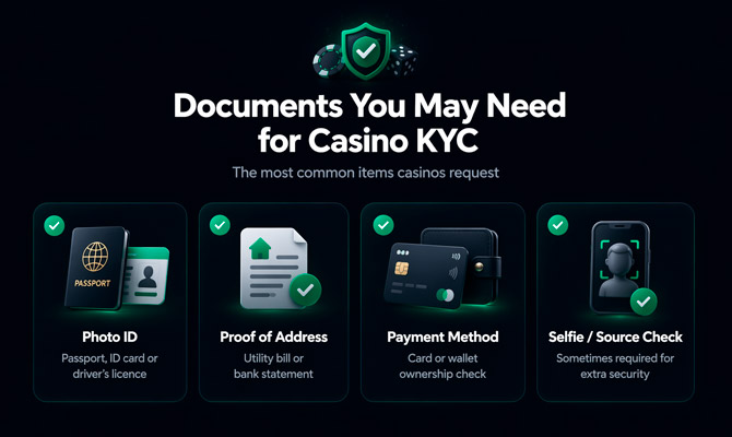 Documents you may need for casino kyc