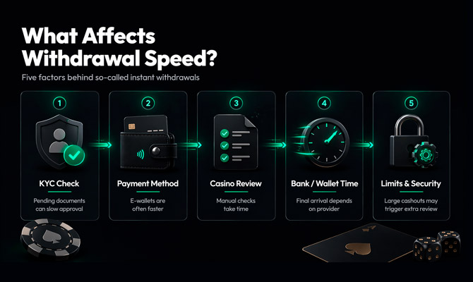 What affects withdrawal speed