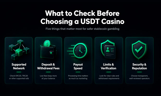 What to check before choosing a usdt casino
